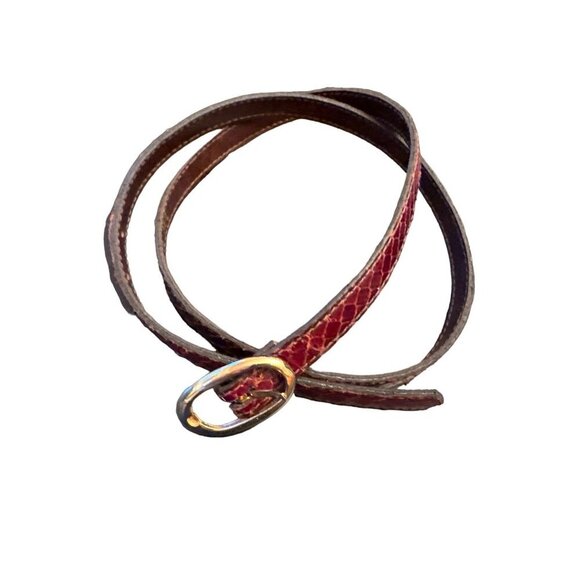 Speyer Genuine Snakeskin Belt M/L With Gold Buckle Closure - Picture 5 of 5